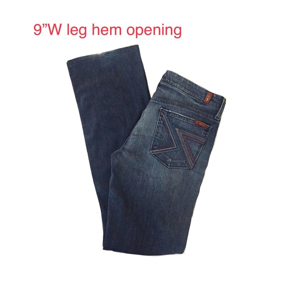 7 For All Mankind Flynt Distressed Bootcut Jeans - Picture 8 of 8